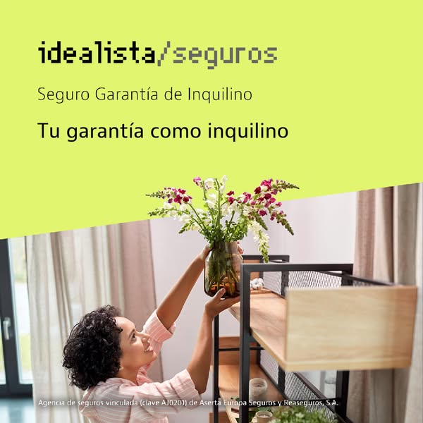The image ad is for Idealista seguros, a tenant guarantee insurance.
