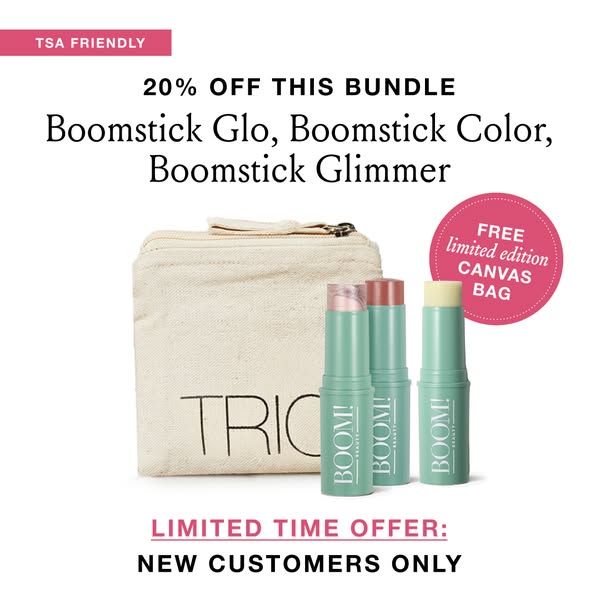 This ad promotes a bundle of Boomstick products, including Boomstick Glo, Boomstick Color, and Boomstick Glimmer, along 