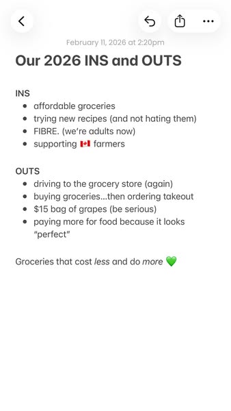 This ad presents a list of "INS" and "OUTS" for the year 2026 in regard to consumer shopping habits.