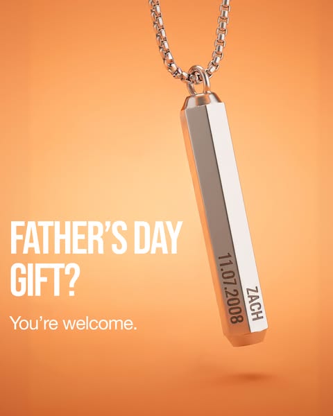 A simple, vertically-oriented image ad suggesting the advertised product as a Father's Day gift.