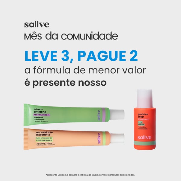 This image ad from Sallve promotes a buy-two-get-one-free offer on their formulas, and includes a visual of the products