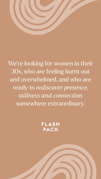 This ad is targeting women in their 30s who are feeling burnt out and overwhelmed and encouraging them to join Flash Pac