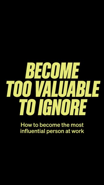 Ad about becoming the most influential person at work