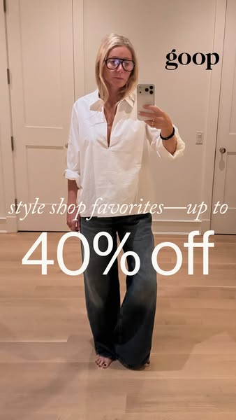 An image ad for goop Style Shop favorites featuring up to 40% off.