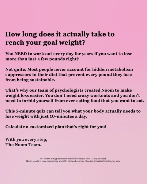 This ad uses a text-based format to highlight the benefits of Noom, emphasizing that it doesn't require crazy workou