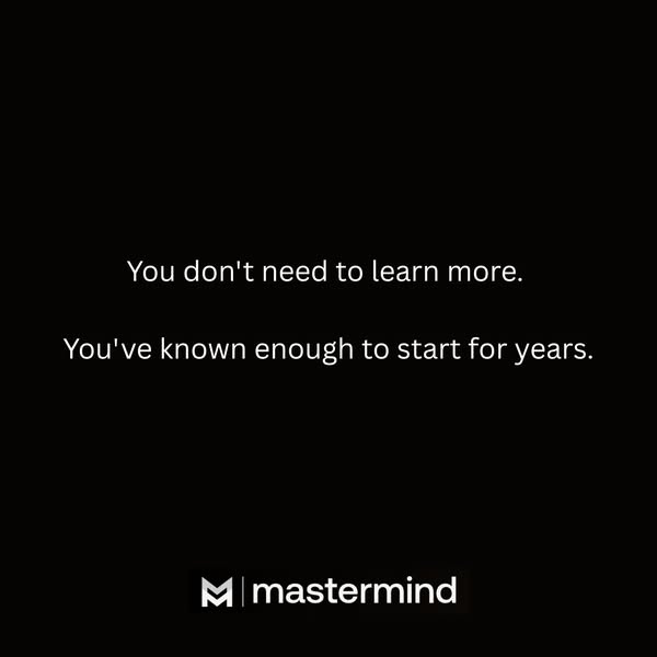 This ad uses a motivational message to encourage people to start something that they have been putting off. The ad prese