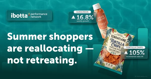 This ad uses statistical data to show that people are still buying things during the summer season. It features sunscree