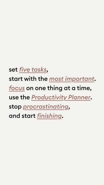 This ad gives a short list of tips to improve productivity.