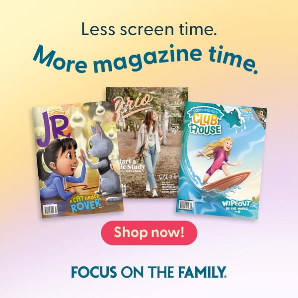 This ad is designed to encourage parents to reduce their children's screen time and instead subscribe to Focus on th