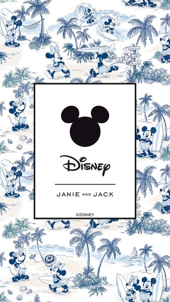 This ad showcases the Janie and Jack brand's collaboration with Disney for a line of beachy children's clothing.