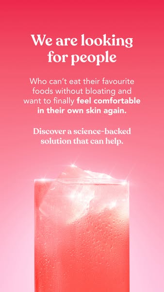 This Meta image ad targets people who have to limit their favorite foods due to bloating. It presents a science-backed s