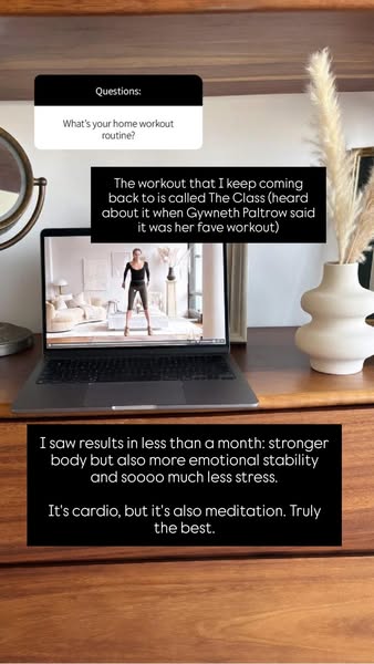 The ad features a screenshot of a social media story post, likely Instagram, on a desk in front of a vase with featherli