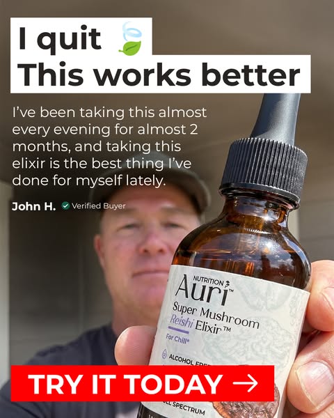 This ad uses a customer testimonial from John H., a verified buyer, who claims he quit using something else after using 