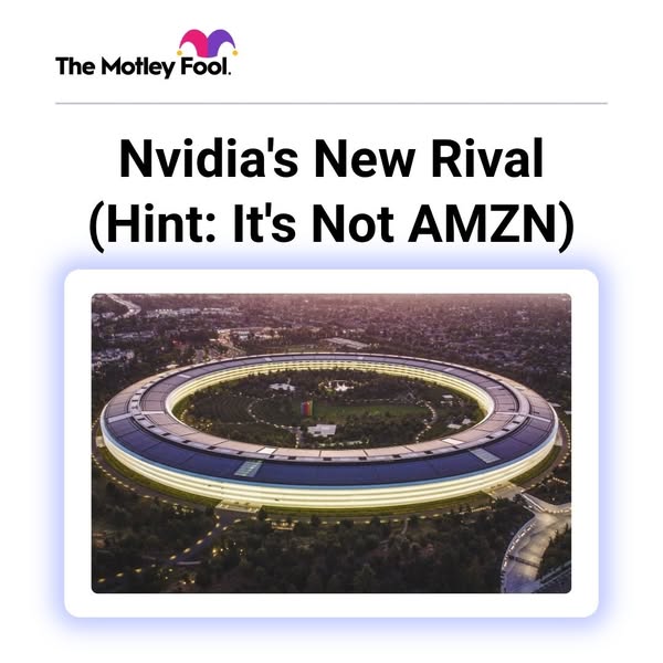 This ad features a high-angle shot of Apple Park in Cupertino, California, and hints that Apple may be a new rival to Nv