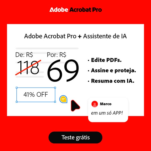 This ad promotes Adobe Acrobat Pro with AI assistant, highlighting its ability to edit PDFs, sign and protect documents,