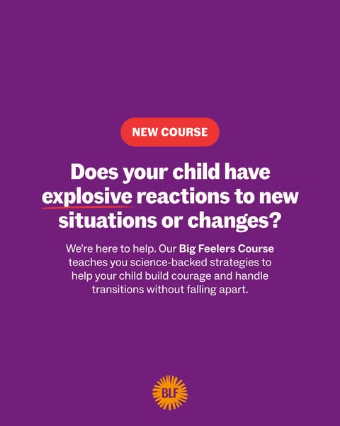This ad is for the Big Feelers Course, which teaches science-backed strategies to help children build courage and handle