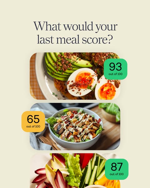 An image ad that asks the question "What would your last meal score?" next to three pictures of different meal