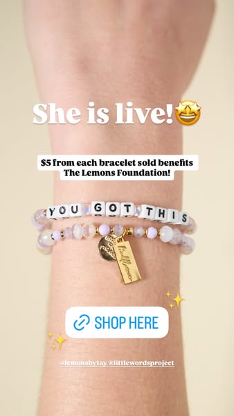 This ad for Little Words Project is designed to promote their collaboration with @lemonsbytay. The ad shows a close-up o