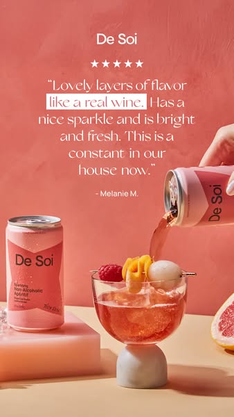 The ad features a testimonial from Melanie M. who finds that De Soi is a constant in her house now because of the layers
