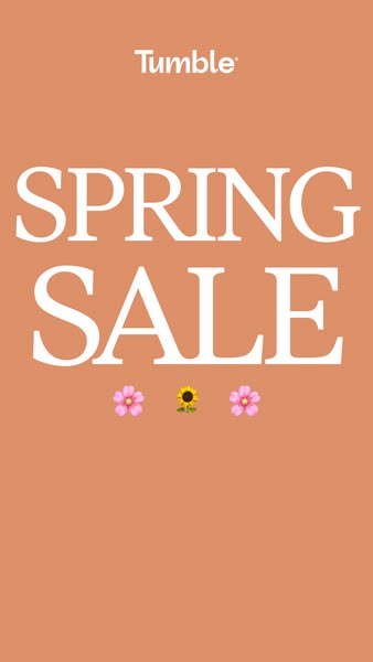 This image ad promotes a Spring Sale from Tumble.