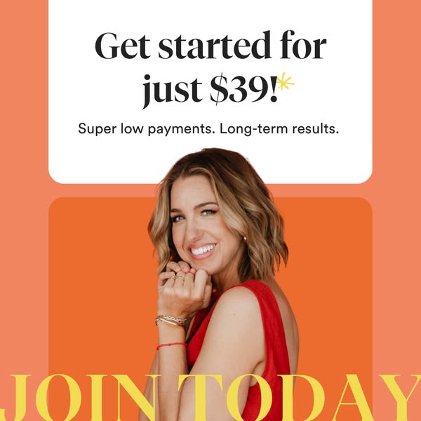An advertisement with the intention of encouraging viewers to join today for just $39. The ad features a woman smiling a