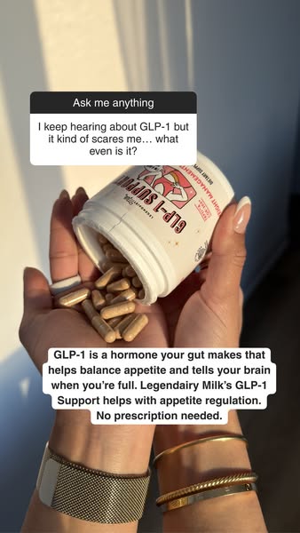 This ad addresses consumer concerns about using GLP-1. The ad provides an answer to the question of what GLP-1 is and ho