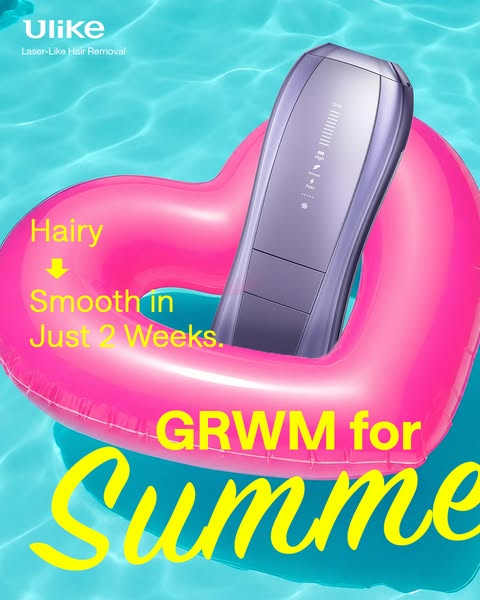 This image ad promotes Ulike laser hair removal as a quick solution for smooth skin in the summer. It highlights achievi