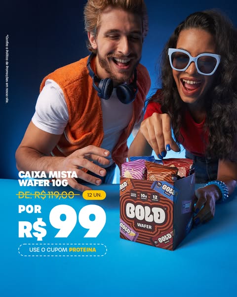 This image ad features an image of a man and woman with a box of Gold Wafer 10g. The ad promotes a discounted price on t