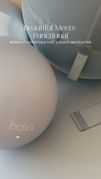 This image ad showcases Bala workout essentials and positions the brand as providing beautiful and functional workout pr