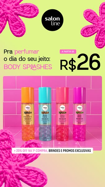 This ad for Salon Line promotes its Xerosa line of body splashes in an array of scents. The ad aims to attract customers
