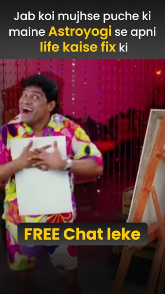 This ad features an Indian actor in a scene from a Bollywood film. The top text asks how the person fixed their life wit