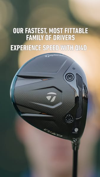This ad showcases the TaylorMade Qi4d golf driver, highlighting its speed and customizability for golfers looking to imp