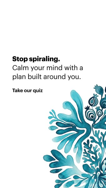 This ad focuses on promoting mental wellbeing by encouraging the user to take a quiz.