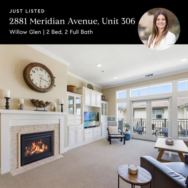 This image ad is for a real estate listing with a photo of the interior of the unit.