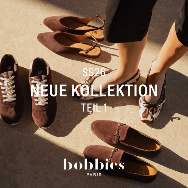 This image ad showcases Bobbies Paris' new collection of shoes.
