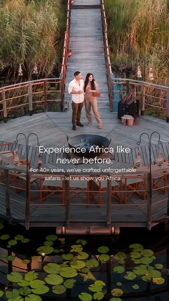 This ad is promoting an African safari company and trying to show viewers the unique experience they offer, through its 