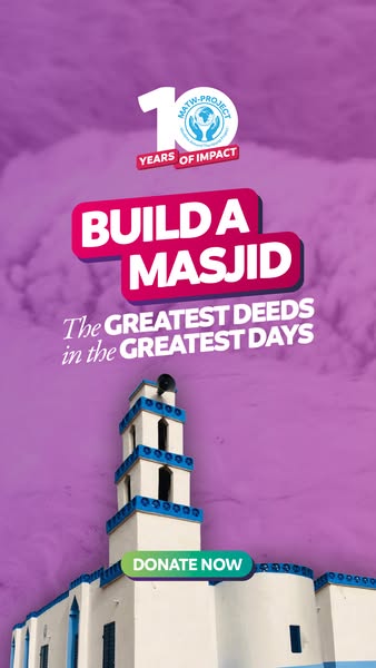 This ad for MATW-Project asks for donations to build a masjid.
