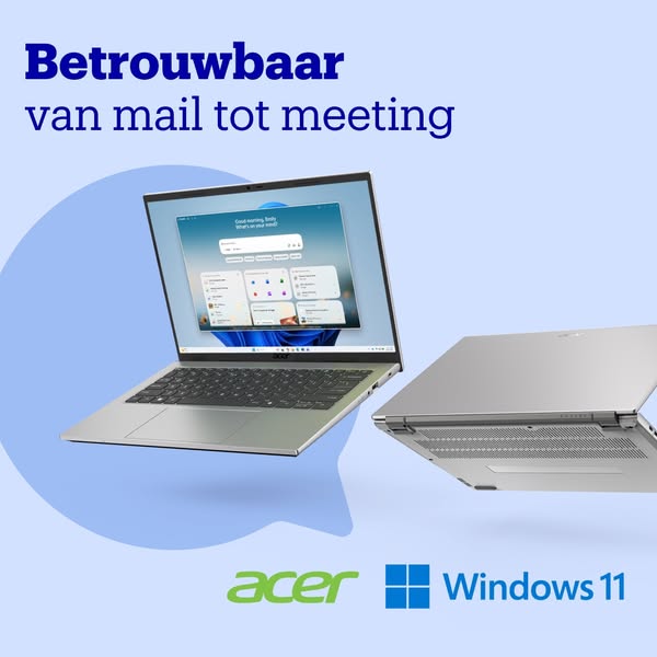 This ad for Acer laptops highlights the reliability of their computers, emphasizing their suitability for a variety of t
