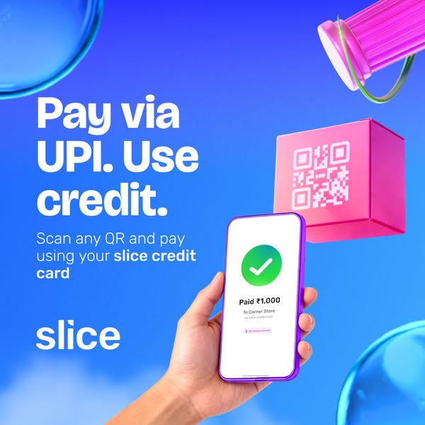 This ad promotes Slice, a credit card alternative, by showcasing its convenience and versatility in everyday transaction