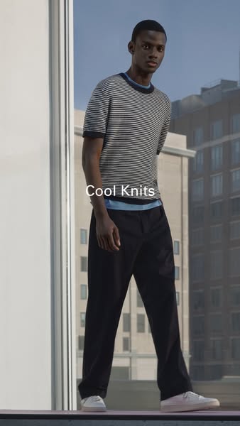 This image ad showcases the brand's cool knit top and attempts to emotionally appeal to the intended audience throug
