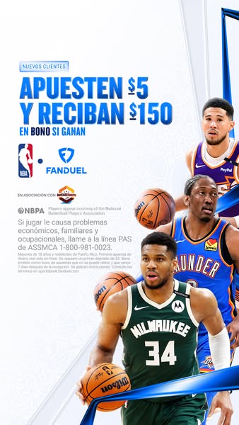 This ad promotes a special offer from Fanduel, where new customers can bet $5 and receive $150 in bonus if they win. The