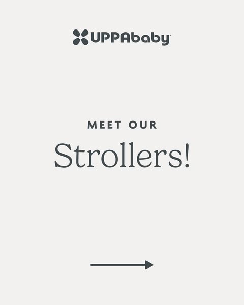 This is a static image ad that introduces UPPAbaby's line of strollers. It features the brand logo, the text "M