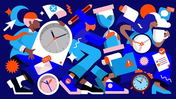 The ad is an abstract graphic to advertise project management software and tools.