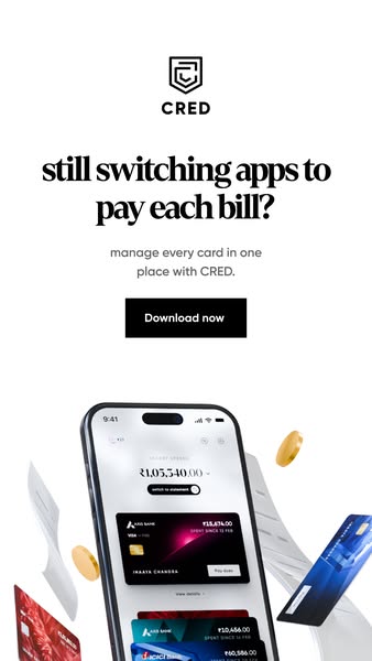 This ad for CRED highlights the frustration of using multiple apps to manage and pay various bills. It promotes CRED as 