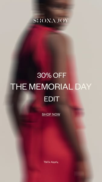 An advertisement for Shona Joy promoting their Memorial Day Edit and offering 30% off.