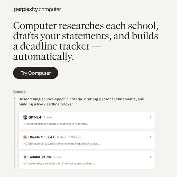 This ad for Perplexity Computer shows the viewer how the application drafts statements and builds deadline trackers for 