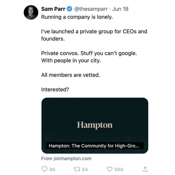 Sam Parr ad