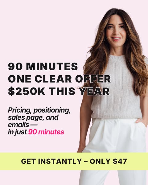 This is an image ad that promotes a service that can help businesses define pricing, positioning, sales pages, and email