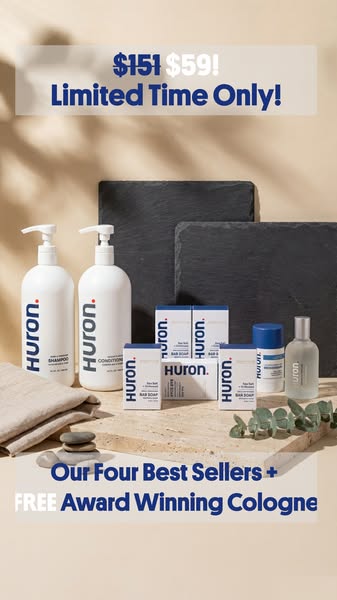 This Huron ad features a set of best-selling products with a focus on a limited-time price reduction and the inclusion o