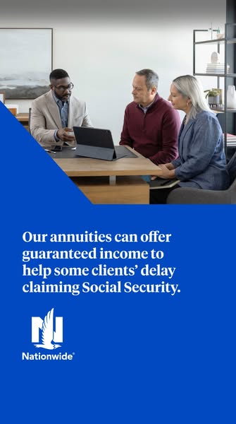 This ad for Nationwide promotes annuities as a way to delay claiming Social Security and secure guaranteed income.